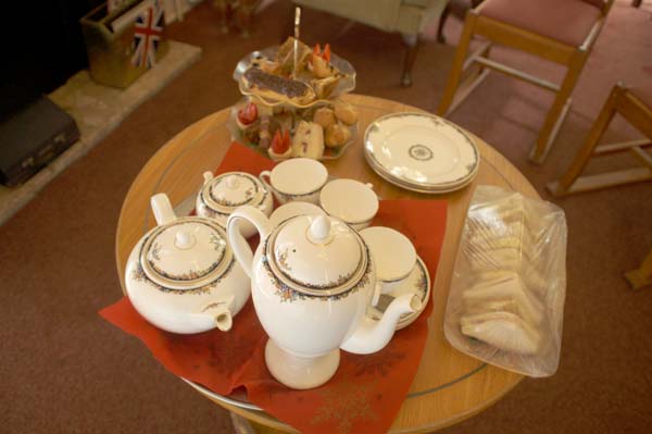 An elegant tea-set, typical of Heathfield's gracious lifestyle